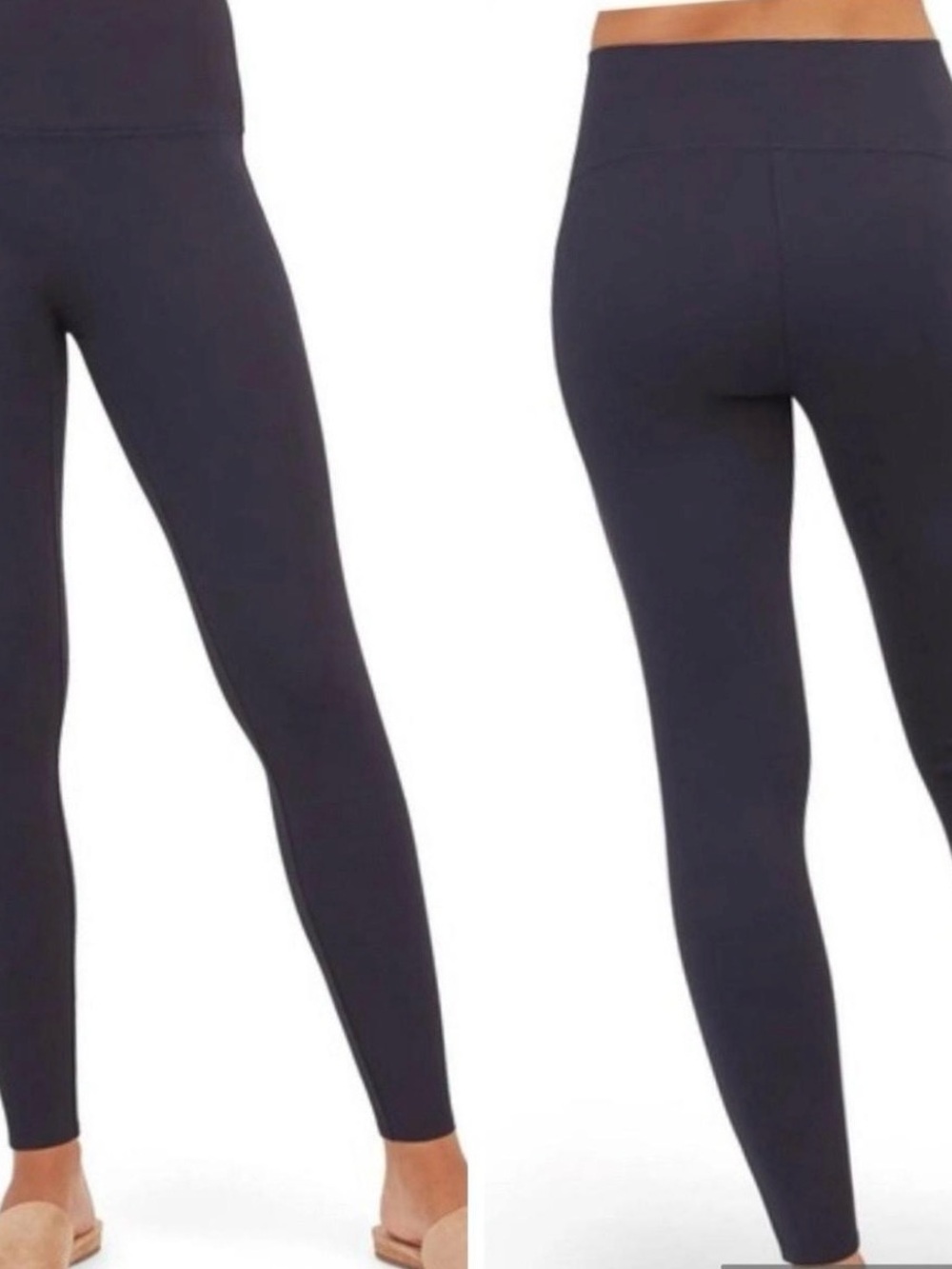 SPANX Ponte Ankle Navy High-Rise Sculpting Leggings